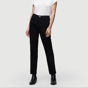 Frame black high rise cigarette denim pant